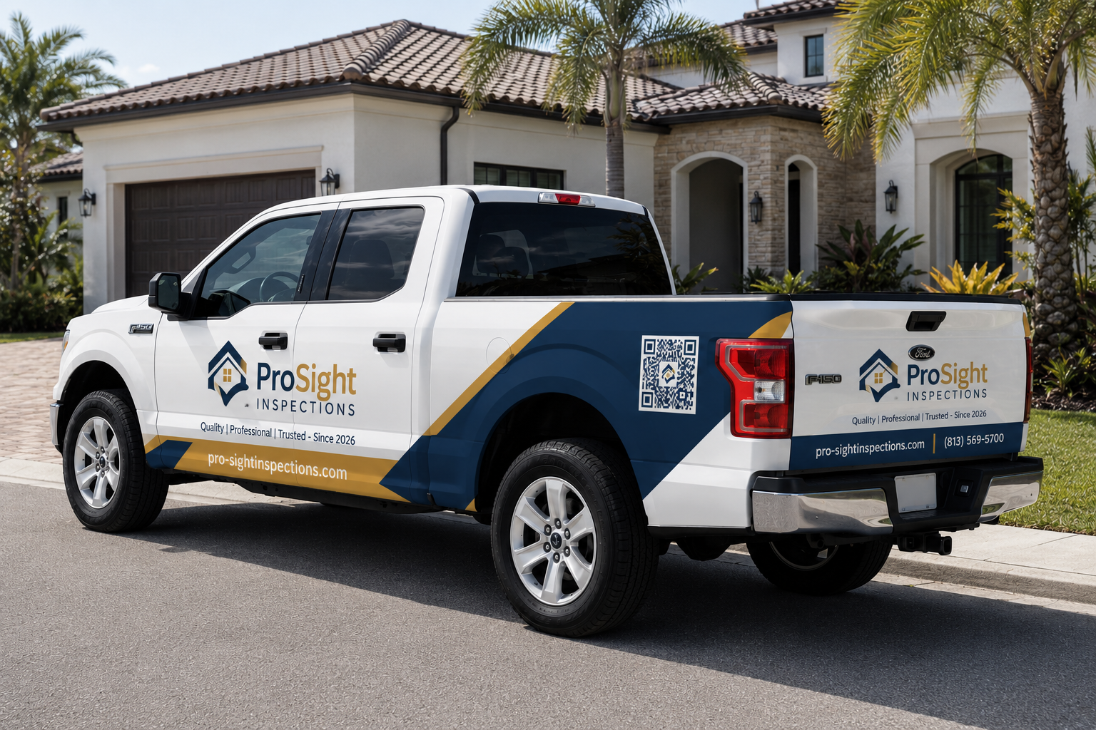ProSight Inspections branded service truck